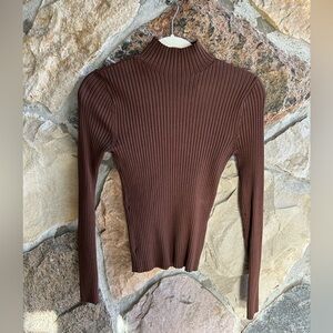 ZARA Brown Ribbed Turtleneck ** like new